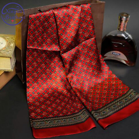 Foulards Double couche en soie pour hommes, motif imprimé floral, 100% Pure soie, livraison gratuite ► Photo 1/5