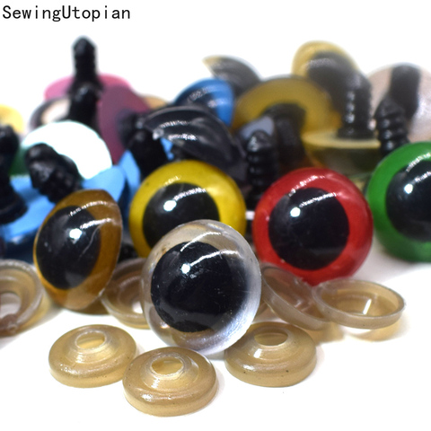 50 yeux de sécurité en plastique pour poupée ours en peluche, marionnette animale, boutons artisanaux, jouets, boutons colorés, 10/12/14/16/18/20mm ► Photo 1/6