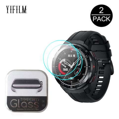 2 pièces 2.5D 9H HD verre trempé clair pour Huawei Honor montre GS PRO montre intelligente protecteur d'écran verre de protection anti-rayures ► Photo 1/6