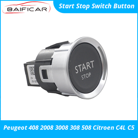 Baificar-moteur de voiture Peugeot bouton de commutation, 408, 2008, 3008, 308, 508 et citroën C4L C5, démarreur 6 broches, 98021996ZD ► Photo 1/6