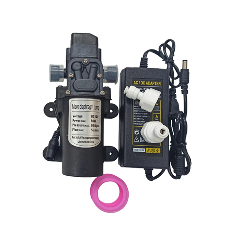 Pompe de brumisation haute pression, 12V DC, 160psi, pompe à eau à membrane avec alimentation électrique ► Photo 1/6