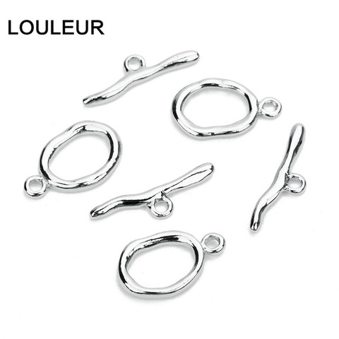 Lot de 5 fermoirs OT incurvés et irréguliers, connecteurs à bascule pour Bracelet, collier, artisanat, fabrication de bijoux, vente en gros ► Photo 1/6