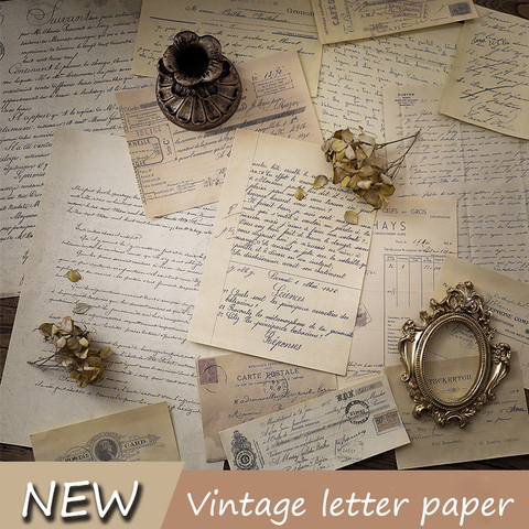 Imitant les anciennes lettres manuscrite Vintage, papier pour arrière-plan de photographie de bijoux, accessoires de prise de vue à faire soi-même ► Photo 1/6