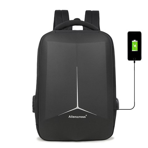 Sac à dos avec verrouillage par mot de passe pour homme, sacoche de voyage avec chargeur USB, pour ordinateur portable 15.6 pouces ► Photo 1/6