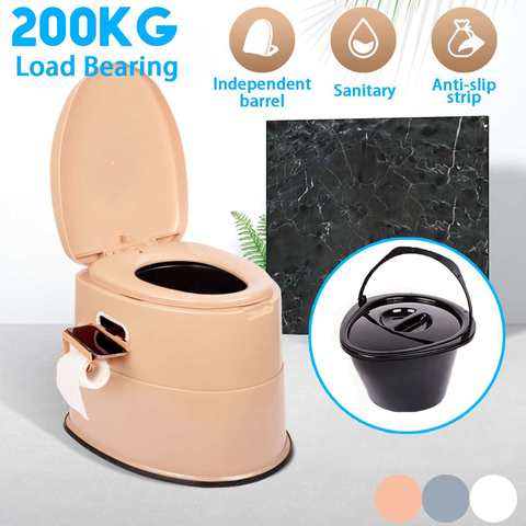 Toilette Portable Squatting tabouret de toilette pour personnes âgées/toilettes mobiles enceintes ou handicapées/pot pour personnes âgées voyage Camping en plein air ► Photo 1/6