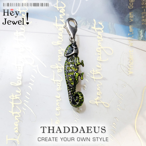 Pirate vert lézard caméléon, 2022 marque Bijoux de mode Europe Bijoux 925 en argent Sterling accessoires cadeau pour femme et hommes ► Photo 1/6