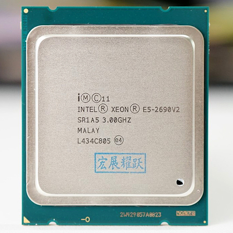 Processeur Intel Xeon E5 2690 V2 CPU 3.0G LGA2011 dix cœurs serveur processeur e5-2690 V2 E5-2690V2 édition formelle ► Photo 1/2