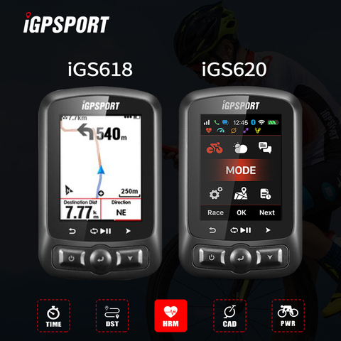 Ordinateur de cyclisme iGPSPORT iGS618 iGS620 GPS Tracker vélo Navigation compteur de vitesse IPX7 3000 heures données couleur écran odomètre ► Photo 1/6