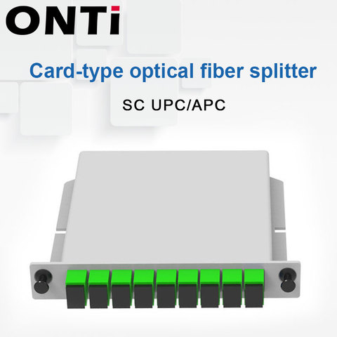 ONTi – boîte de séparation pour Fiber optique, 10 pièces/paquet SC APC PLC 1X8, boîtier de séparation FTTH PLC avec séparateur optique de Type guide d'onde planaire 1X8 ► Photo 1/6