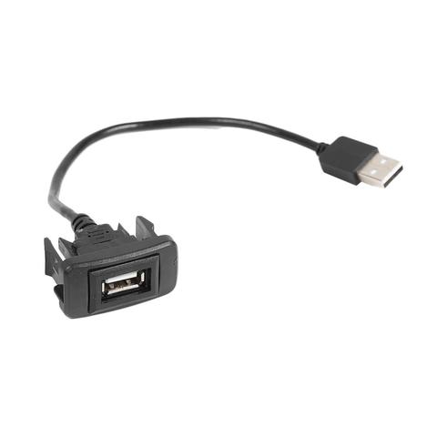 Voiture tableau de bord encastré USB 2.0 Port panneau mâle à femelle en plastique rallonge câble adaptateur pour Toyota Camry remplacement Direct ► Photo 1/6