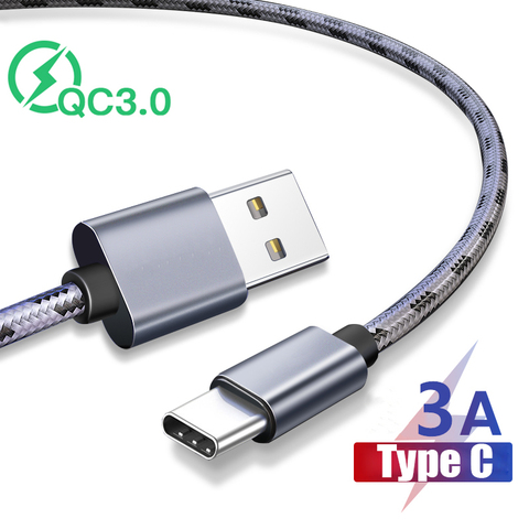 3A USB C câble Type C USB câble QC3.0 chargeur rapide fil pour bande C téléphone fil de Charge rapide Charge 3.0 câble pour Samsung Xiaomi ► Photo 1/6