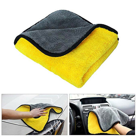 Lavage de voiture microfibre serviette Auto nettoyage séchage tissu ourlet Super absorbant ► Photo 1/6