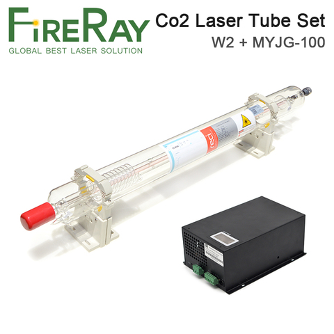 FireRay Reci W2 T2 90W-100W Co2 Tube Laser Dia. Alimentation d'énergie de 80mm 65mm 100W pour la découpeuse de gravure de Laser de Co2 ► Photo 1/6