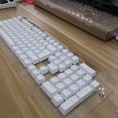 104 Keycaps russe translucide rétro-éclairage Keycaps pour Cherry MX clavier commutateur ► Photo 1/6