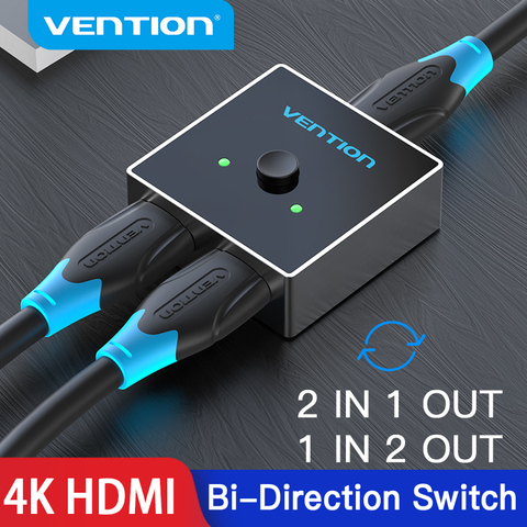 Vention HDMI répartiteur 4K 60Hz HDMI commutateur bi-direction 1x 2/2x1 adaptateur HDMI commutateur 2 en 1 out pour HDTV Box PS4/3 HDMI commutateur ► Photo 1/6