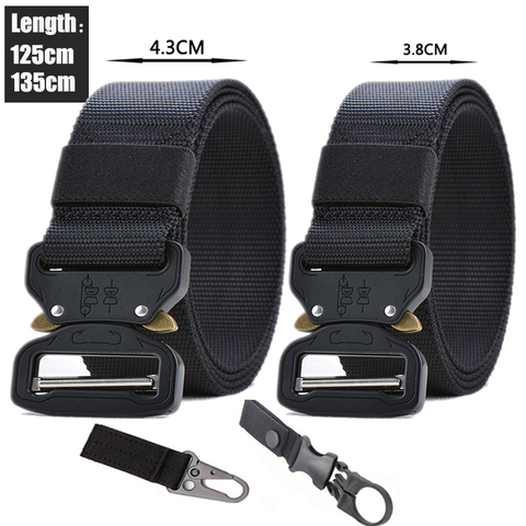 Ceinture tactique militaire armée Nylon ceinture boucle en métal hommes Cinturon ceinture de taille robuste Police chasse formation Cinto accessoires ► Photo 1/6