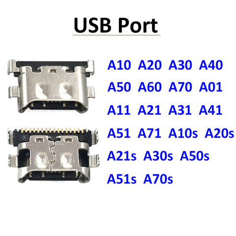 Connecteur de chargeur USB type-c, 2 pièces, Port de charge pour Samsung A20 A30 A40 A50 A70 A51 A71 A21s A01 A30s A50s A20s A11 A21 A31 ► Photo 1/6