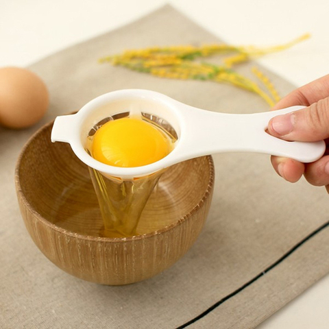 Séparateur d'oeufs Gadget jaune d'oeuf blanc séparateur support tamis drôle diviseur cuisine outils et Gadgets pour cuisine commodité outils ► Photo 1/6