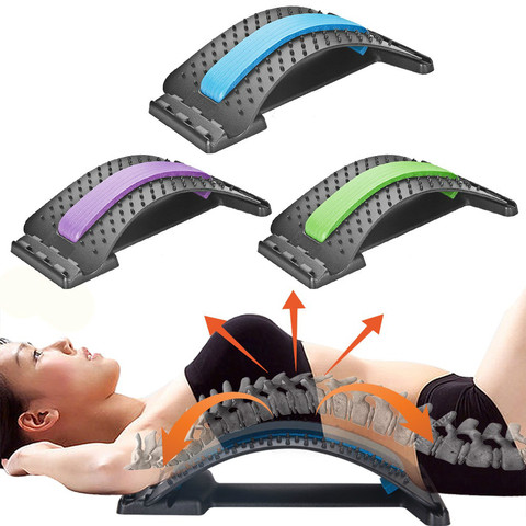 Dos masseur équipement de civière outils de Massage Massageador magique Stretch Fitness soutien lombaire Relaxation colonne vertébrale soulagement de la douleur ► Photo 1/6