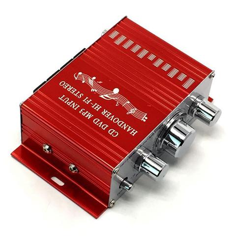 12V 2CH Mini Hi-Fi stéréo Audio Mini amplificateur pour voiture moto Radio MP3 automobile Mono amplificateurs système rouge ► Photo 1/6