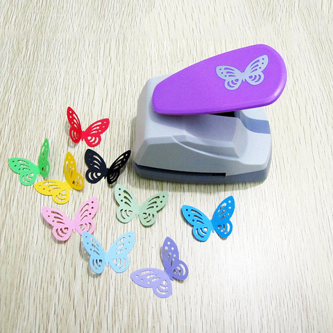 4.7cm papillon 3d forme conseil trou poinçon grand artisanat poinçon Scrapbooking Machine outils de bricolage à la main trou perforateur coupe-papier ► Photo 1/6