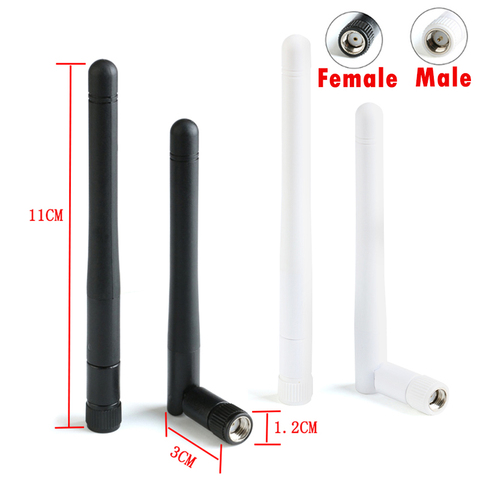 Antenne wi-fi 2.4 ghz Omni, 5 pièces, SMA mâle, 3dBi, connecteur femelle, pour routeur sans fil ► Photo 1/6