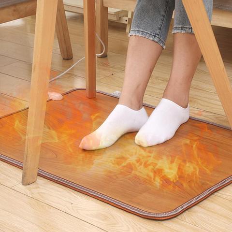 Chauffe-pieds chauffe-pieds électrique tapis chauffant pieds chauffe-jambes Thermostat tapis chauffant coussinets pour bureau à domicile ► Photo 1/6