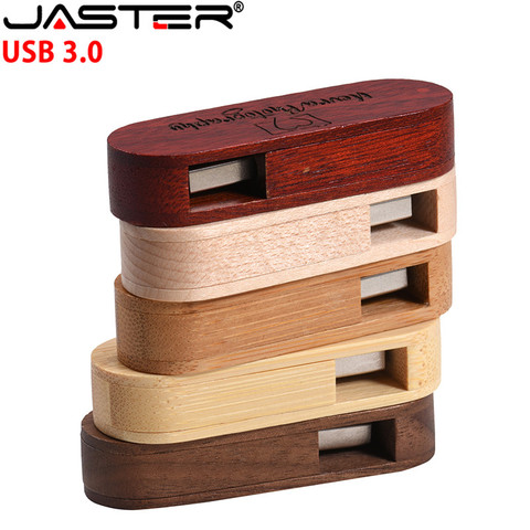 JASTER – clé USB 3.0 4 go 16 go 32 go 64 go, personnalisable, boîte en bois avec logo, photographie de mariage ► Photo 1/6