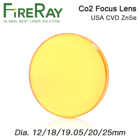 FireRay – lentille de mise au point USA CVD ZnSe Dia 12 15 18 19.05 20 FL 38.1 50.8 63.5 76.2 101.6mm pour Machine de gravure Laser CO2 ► Photo 1/5