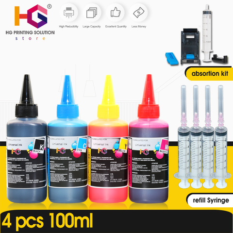 Kit d'encre de recharge HG pour Epson pour Canon pour HP pour imprimante Brother encre CISS et imprimantes rechargeables encre à colorant ► Photo 1/6