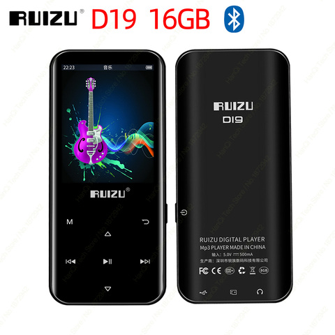 RUIZU – lecteur MP3 Bluetooth D19, baladeur Audio Portable, lecteur de musique MP3 avec FM, enregistreur, E-Book, podomètre, 16 go ► Photo 1/6