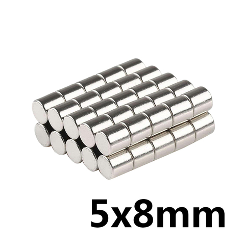 Aimant disque néodyme, petits aimants ronds, 5/20/50pcs, 5x8mm, 5mm x 8mm, à la recherche, aimant mineur de diamètre 5x8mm, 5x8mm ► Photo 1/4