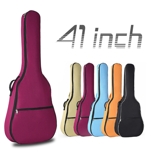 41 pouces Portable Oxford tissu guitare acoustique Double sangles rembourré guitare coque souple Gig sacs sac à dos étanche ► Photo 1/6