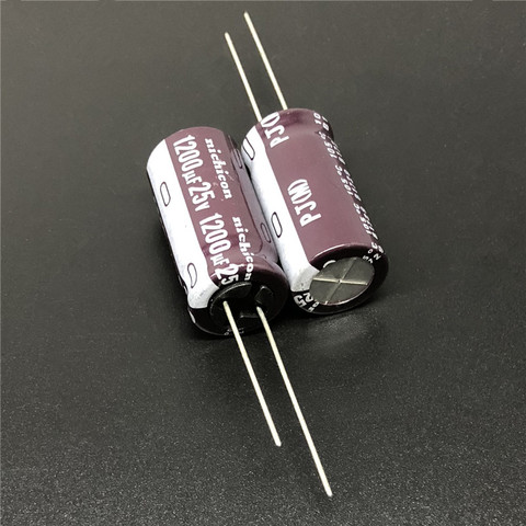 5 pièces/50pcs 1200uF 25V NICHICON PJ série 12.5x25mm 25V1200uF condensateur électrolytique en aluminium longue durée à faible impédance ► Photo 1/2