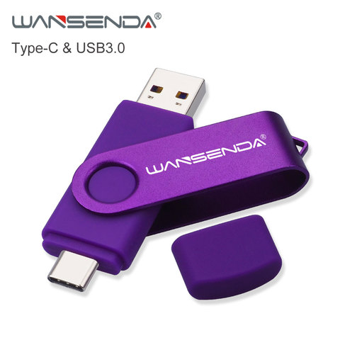 Nouveau WANSENDA USB 3.0 TYPE C clé USB OTG stylo lecteur 512GB 256GB 128GB 64GB 32GB 16GB clé USB 2 en 1 clé USB haute vitesse ► Photo 1/6
