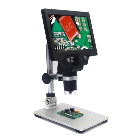 Microscope électronique numérique Portable VGA 12mp, 1-1200x, 7 pouces HD LCD Pcb réparation de cartes mères Endoscope caméra loupe ► Photo 1/6