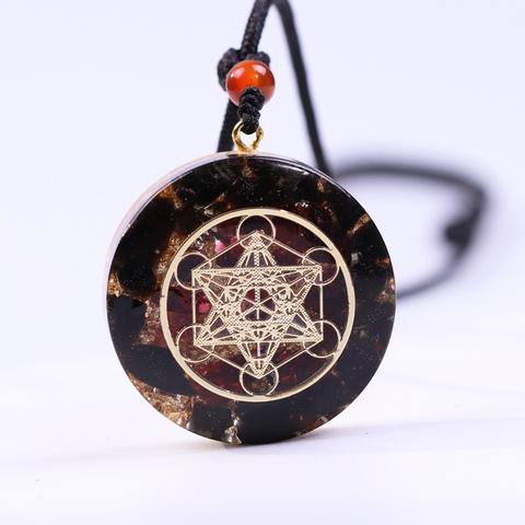 Orgonite-collier à bijoux, pendentif porte-bonheur, manifeste d'abondance, en cristaux d'énergie de guérison, collier Chakra ► Photo 1/6