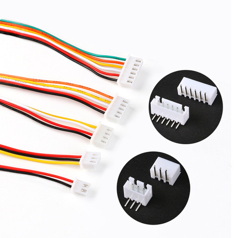 JST – connecteur de câble 26awg XH 2.54mm, 10 jeux, prise mâle et femelle, pas de 2/3/4/5/6 broches, aiguille incurvée, 200MM ► Photo 1/6