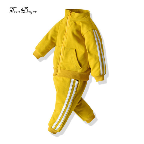 Tem Doger Bébé Garçons Vêtements Définit Hiver Infantile Garçons Vêtements Costume À Manches Longues Sweat + Pantalon Long + Chapeau 3 pcs Nouveau-Né Tenues Ensemble ► Photo 1/6