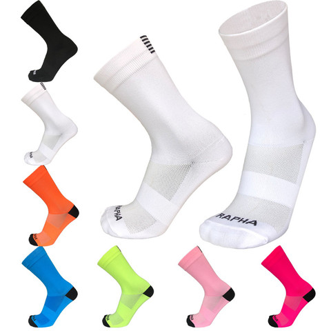 Compétition professionnelle cyclisme chaussettes hommes femmes Sport équitation chaussettes maille basket Badminton course chaussettes Calcetines Ciclismo ► Photo 1/6