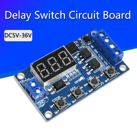 DC-double système de commutation 5V ~ 36V | Dispositif numérique de déclenchement de relais temporisation, commutateur temporisation de Cycle, Circuit imprimé, Module de commande de synchronisation, bricolage ► Photo 1/6