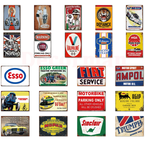 Affiches en métal avec moteur de voiture Norton ESSO, affiche, peinture en fer Vintage, décor de Club personnalisé ► Photo 1/6