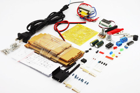 Kit de bricolage électronique, pièces lm317, régulateur de tension réglable, carte, kit d'alimentation, transformateur ► Photo 1/4