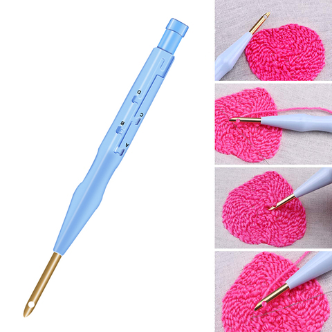 MIUSIE – ensemble de stylos de broderie en plastique, 1 pièce, poinçon réglable, aiguille de tissage, aiguille Interchangeable ► Photo 1/6