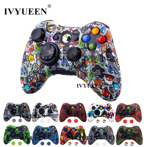 IVYUEEN – housse de protection en caoutchouc et Silicone pour manette de jeu Microsoft Xbox 360, avec poignées, accessoires ► Photo 1/6