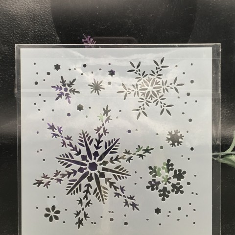 Pochoirs de peinture murale flocons de neige de 15cm, bricolage, Scrapbook de coloration, modèle de carte décoratif d'album, gaufrage ► Photo 1/1