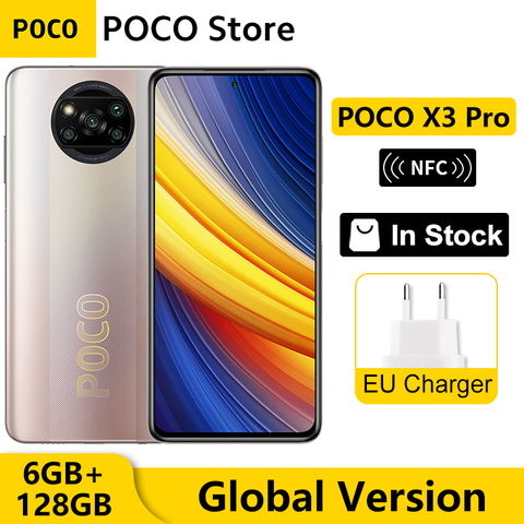 POCO X3 Pro – Smartphone, Version globale, 6 go 128 go, Snapdragon 860, 6.67 pouces, 120Hz, DotDisplay, Quad caméra AI, 5160mAh, Charge 33W, NFC ► Photo 1/6