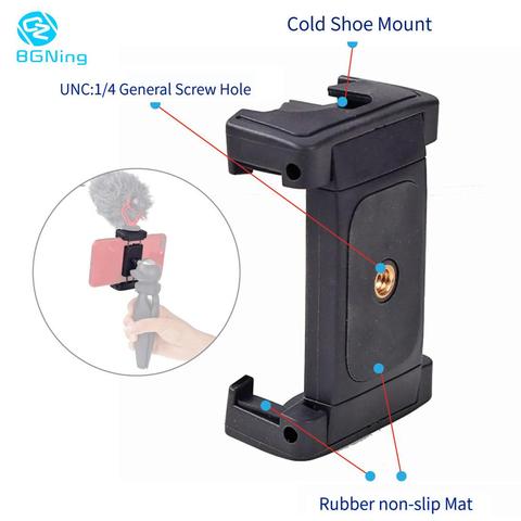 BGNing Mise À Jour Pliable Support de Téléphone Clip avec Chaussure Froide Direct Trépied Portable Support Pour Téléphone Support Pour 5.7-10.4cm Smartphone ► Photo 1/6