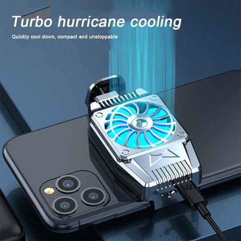 Universel Mini téléphone portable ventilateur de refroidissement radiateur Turbo ouragan jeu refroidisseur téléphone portable Cool dissipateur de chaleur pour IPhone/Samsung/Xiaomi ► Photo 1/6