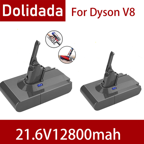 Batterie rechargeable 12800mAh 21.6V pour aspirateur Dyson V8 absolu/duveteux/Animal/ Li-ion, nouvelle collection ► Photo 1/5